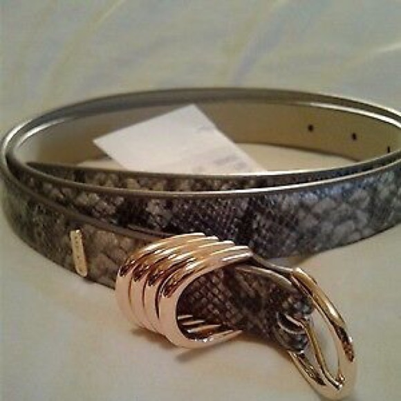 Anne Klein Leather Scales Belt-Size M - Picture 1 of 4